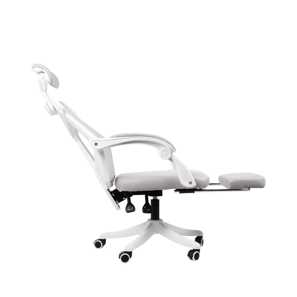 ชุดเซตทำงานเพลินสุดคุ้ม FULI X8 ErgoChair - White ขาว + 3Memory Foam Lumbar Support Cushion Core U Shape Seat Cushions + Ergonomic Adjustable Desk