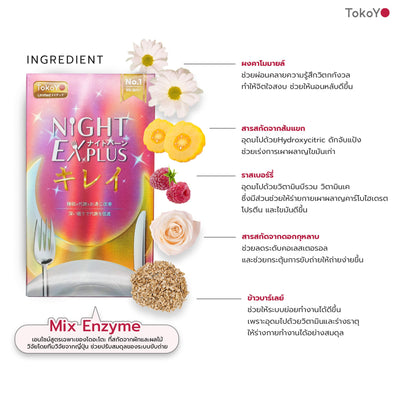 [ซื้อ 1 แถม 2] Tokoyo Night Ex Plus [Burner] & [Beauty] | รวม 50 แคปซูล