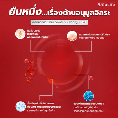 [เซตหุ่นสวย ชะลอวัย] Vitalife Astaxanthin Ultra Complex with CoQ10 | วีต้าไลฟ์ แอสตาแซนธิน พลัส [24 แคปซูล] + Tokoyo Night Ex Plus [Burner] [30 แคปซูล]