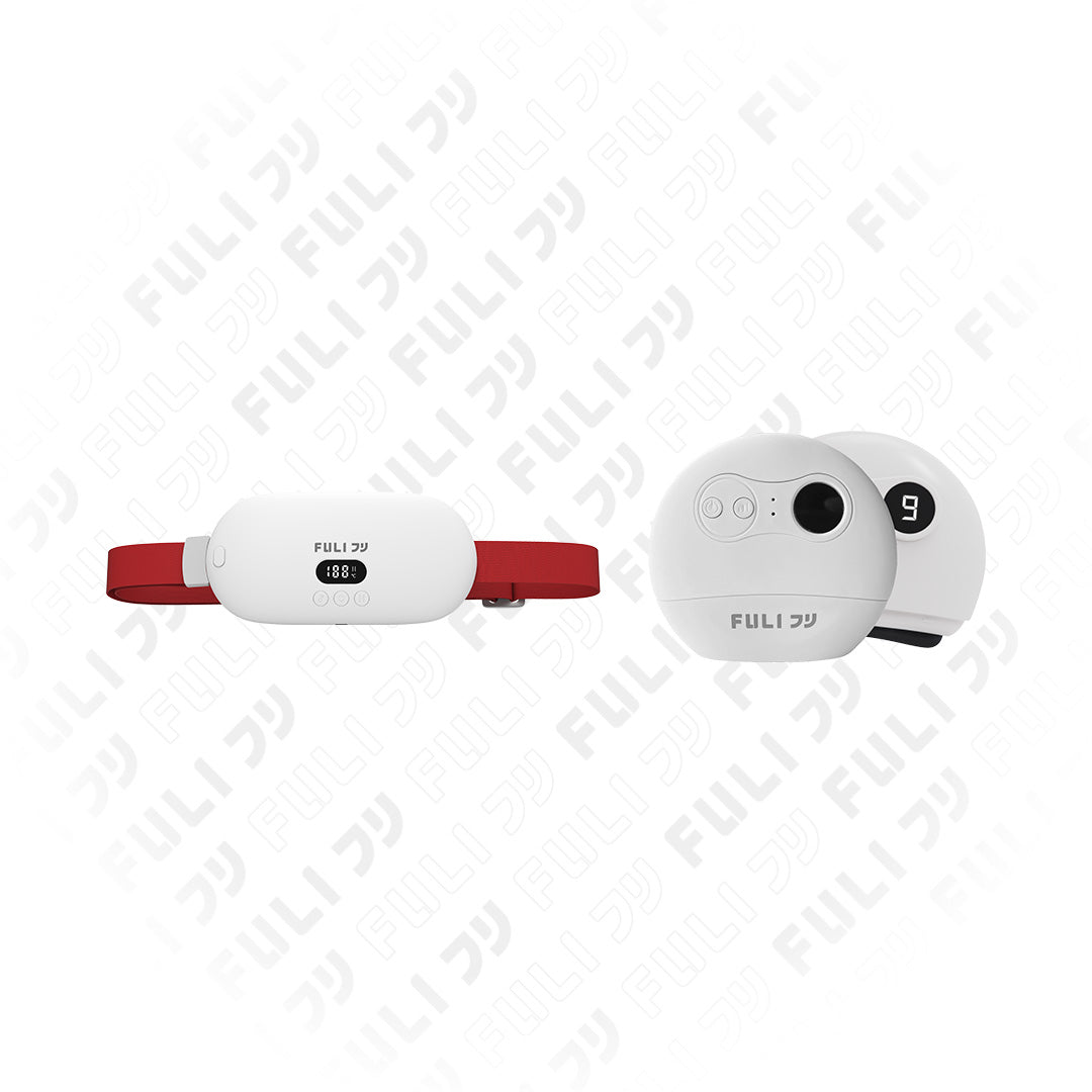 เซตประคบอุ่นไร้เหนียง | FULI Intelligent Heating Wireless Massager + FULI Natural Stone Electric Gua Sha
